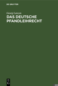 Hardcover Das deutsche Pfandleihrecht [German] Book