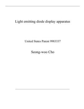 Light emitting diode display apparatus: United States Patent 9983337