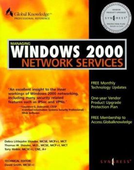 Paperback Managing Windows 2000 Network Services Book