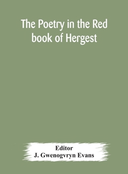 Hardcover The poetry in the Red book of Hergest Book