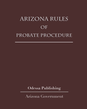 Paperback Arizona Rules of Probate Procedure Book