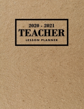 Paperback Teacher Planner 2020-2021: Lesson Planner for Academic Year July 2020 - June 2021, 7 Subject Weekly Lesson Planner + Monthly Calendar View, Comes Book