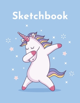 Paperback Sketchbook: A Large 8.5 x 11 Cute Unicorn Art Journal: (150 Blank White Pages) Book
