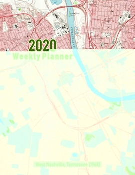 2020 Weekly Planner: West Nashville, Tennessee (1968): Vintage Topo Map Cover