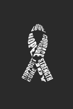 Lung Cancer Awareness Symbol: Dotted Bullet Notebook (6" x 9" - 120 pages) ~ Lung Cancer Awareness Themed Notebook for Daily Journal, Diary, and Gift