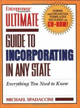 Paperback Ultimate Guide to Incorporating in Any State [With CDROM] Book