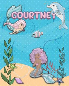 Paperback Handwriting Practice 120 Page Mermaid Pals Book Courtney: Primary Grades Handwriting Book K-2 Book