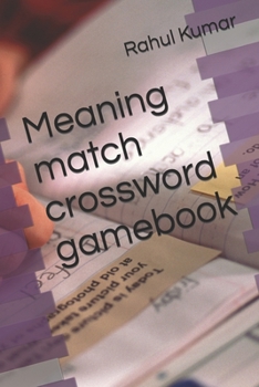 Paperback Meaning match crossword gamebook Book