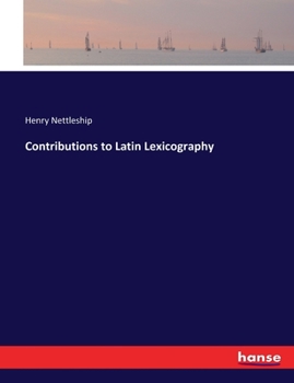 Paperback Contributions to Latin Lexicography Book