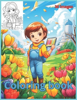 Coloring book: Cheerful gardener