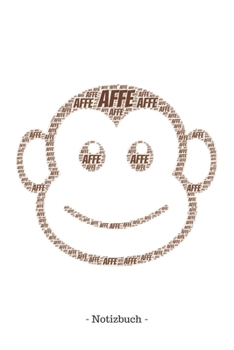 Affe: Notizblock | Notizbuch | DIN A5, 120 Seiten | Gepunket, dotted, punktkariert, dot grid | Notizen, Termine, Planer, Tagebuch, Organisation | Wortwolke Geschenk (German Edition)