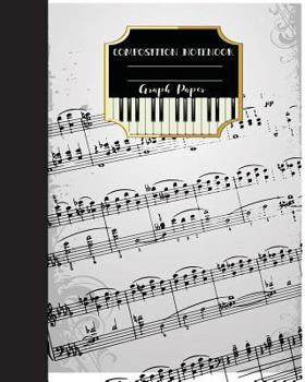 Paperback Graph Paper Composition Notebook 8" x 10",120 Pages, Music Guitar style seamless: Composition Notebook for College School/Teacher/Office/Student Book