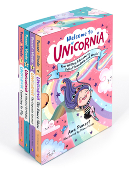 Paperback Welcome to Unicornia: Four Glittery Adventures Full of Friendship and Magic!: (Box Set of Early Chapter Readers about Unicorns) Book