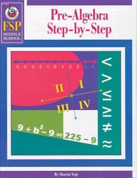 Paperback Pre-Algebra Step-By-Step, Middle School Book