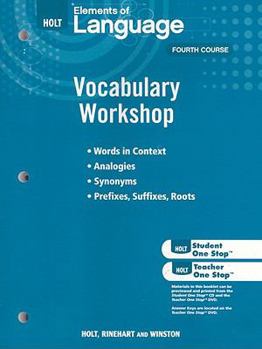 Paperback Holt Traditions Vocabulary Workshop Book