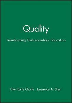Paperback Quality: Transforming Postsecondary Education Book