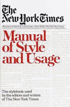 Paperback New York Times Manual of Style and Usage Book