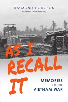 Paperback As I Recall It: Memories of the Vietnam War Book