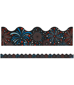 Misc. Supplies Fireworks Scalloped Bulletin Board Borders Book