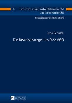Hardcover Die Beweislastregel Des § 22 Agg [German] Book