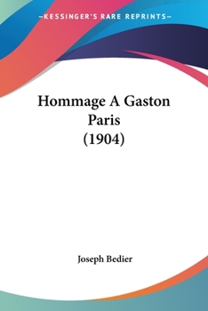 Hommage A Gaston Paris (1904)