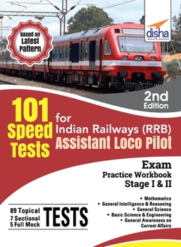 Paperback 101 Speed Test for Indian Railways (RRB) Assistant Loco Pilot Exam Stage I & II - 2nd Edition Book