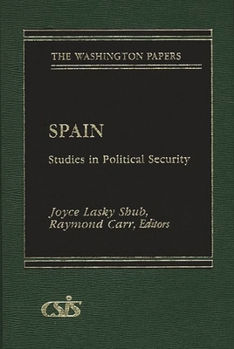 Hardcover Spain: Studies in Political Security Book