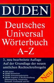 Hardcover Duden Deutsches Universalworterbuch A-Z Book