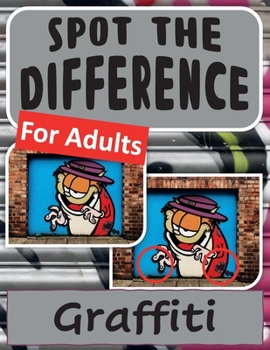 Paperback Spot the Difference Book for Adults - Graffiti Book