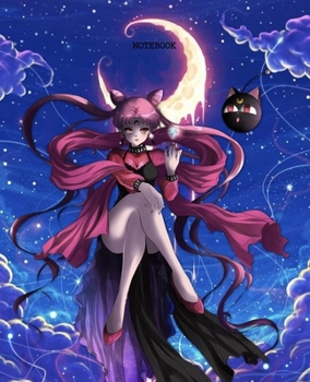 Notebook: Sailor Moon Anime Soft Glossy Cover College Ruled Pages Book 7.5 x 9.25 Inches 110 Pages