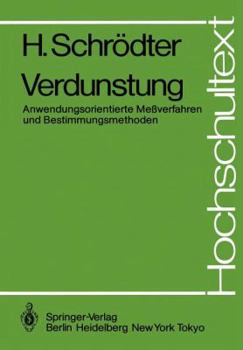 Paperback Verdunstung: Anwendungsorientierte Meßverfahren Und Bestimmungsmethoden [German] Book