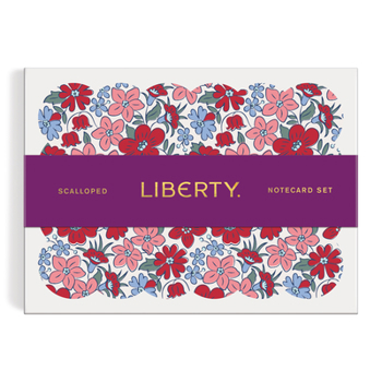 Gift Liberty Scalloped Shaped Notecard Set Book