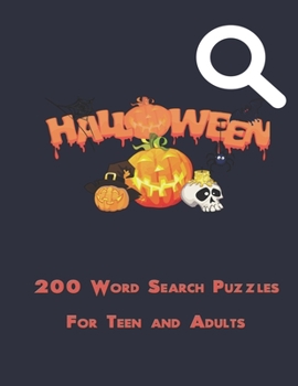 Paperback Halloween: 200 Word Search Puzzles for Teen and Adults Book