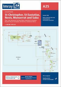 Imray Iolaire Chart A25: St Eustatius, St Christopher, Nevis, Monserrat and Saba