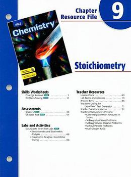Paperback Holt Chemistry Chapter 9 Resource File: Stoichiometry Book