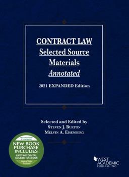 Paperback Contract Law, Selected Source Materials Annotated, 2021 Expanded Edition (Selected Statutes) Book