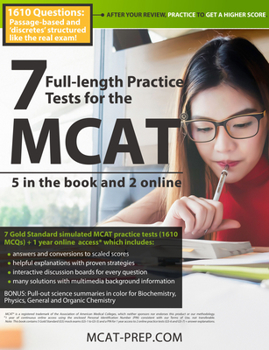 Paperback MCAT Practice Test Book: Practice, Review, Learn, and Practice Again Book