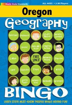 Hardcover Oregon Geography Bingo Game Book