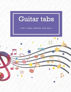 Paperback Guitar tab notebook: Guitar Tablature Blank Notebook for Guitar Players, Musicians, Teachers and Students, Blank Music Journal for Guitar M Book