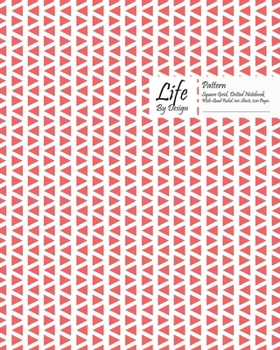 Paperback Traingle Pattern Square Grid, Quad Ruled, Composition Notebook, 100 Sheets, Large Size 8 x 10 Inch Pink Cover Book