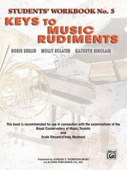 Paperback Keys to Music Rudiments: Students' Workbook No. 3 Book