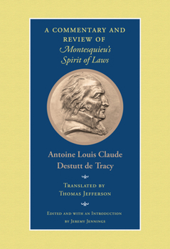 Hardcover A Commentary and Review of Montesquieu's Spirit of Laws Book