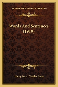 Paperback Words And Sentences (1919) Book