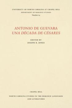 Paperback Antonio de Guevara Una Década de Césares [Spanish] Book
