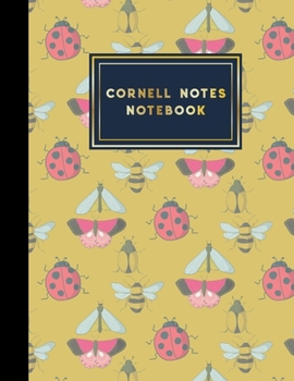 Paperback Cornell Notes Notebook: Cornell Note Pads, Cornell Notebook Paper, Note Taking Notebook Paper, Cute Insects & Bugs Cover, 8.5" x 11", 200 page Book