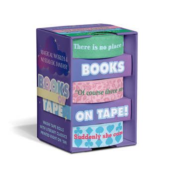 Knock Knock Magical Worlds & Nostalgic Fantasy Books on Tape - 3 Washi Tape Rolls Printed With Literary Classics: The Secret Garden, Alice in Wonderland, and The Wonderful Wizard of Oz