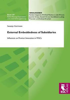 Paperback External Embeddedness of Subsidiaries Book
