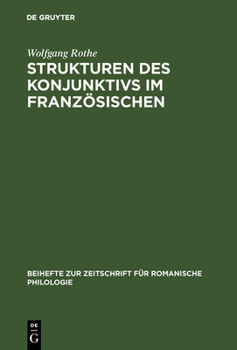 Hardcover Strukturen des Konjunktivs im Französischen [German] Book