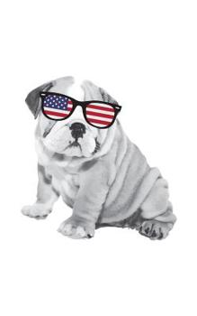Paperback Dog Sunglasses: USA Flag on Cool Dog with 'Merica Sunglasses - Funny Pug with Shades July Fourth Notebook! Patriotic Doodle Diary Book