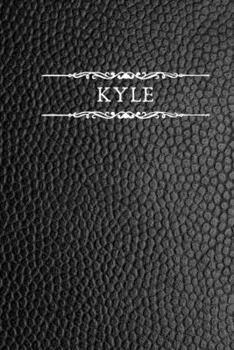 Paperback Kyle: Personalized Name Journal For Men (Black Faux Leather Design) Book